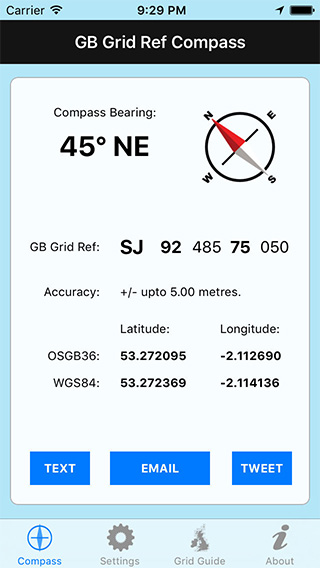 GB Grid Ref Compass iPhone App image 1