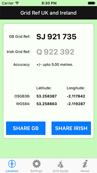 Grid Ref UK and Ireland iPhone App image 1