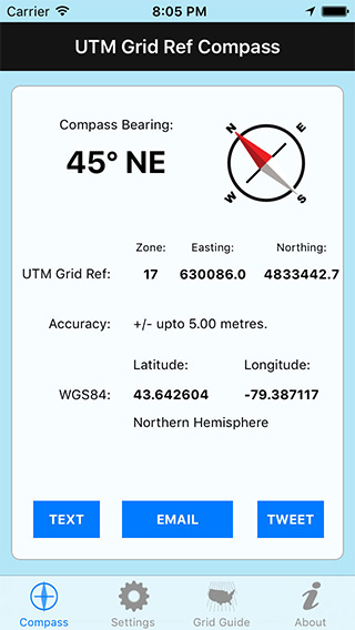 UTM Grid Ref Compass iPhone App image 1