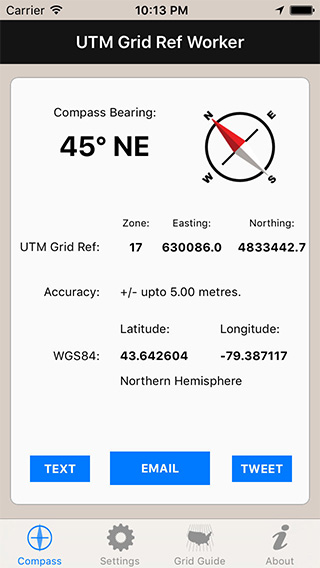 UTM Grid Ref Worker iPhone App image 1