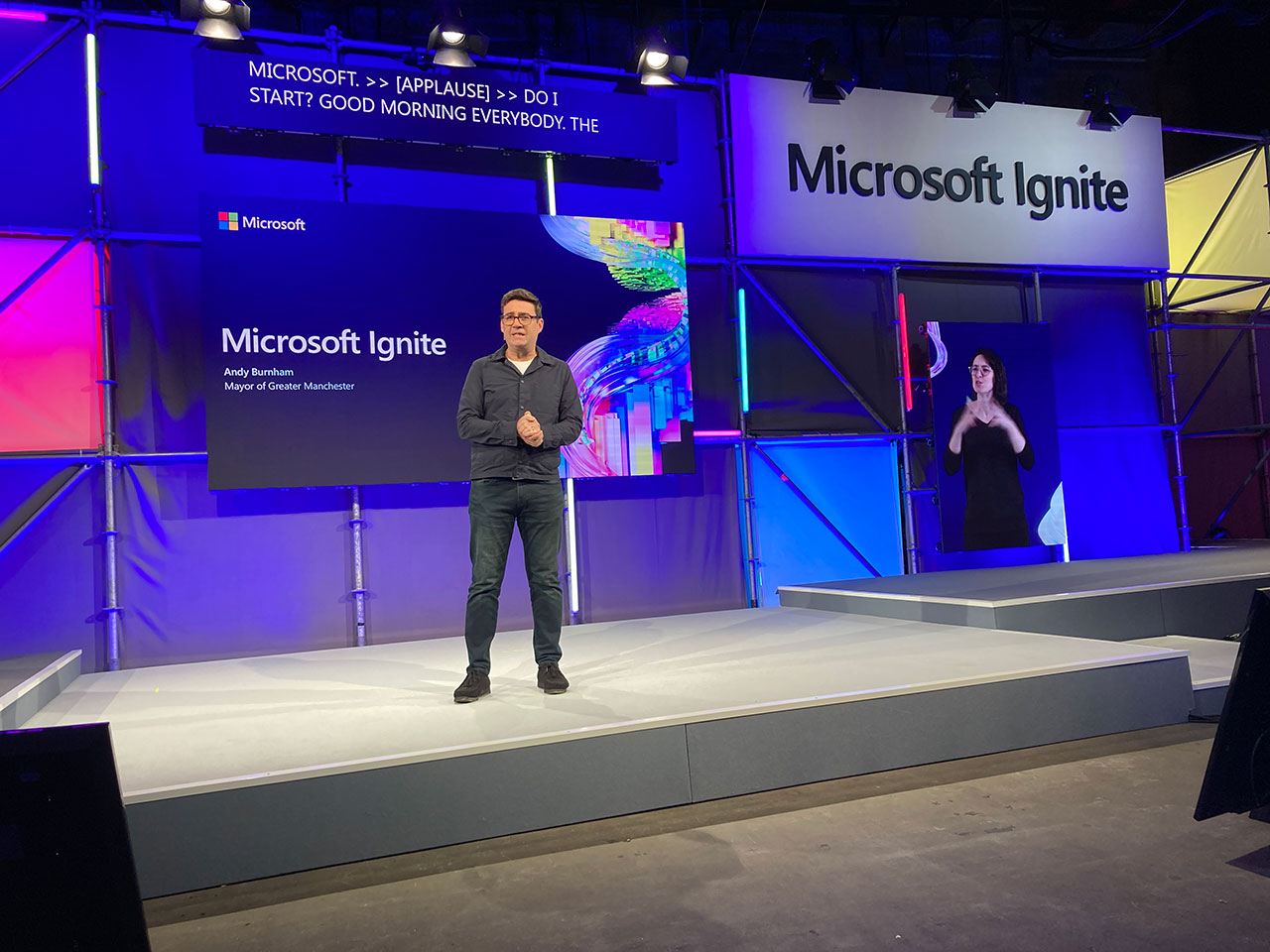 Microsoft Ignite - Andy Burnham keynote