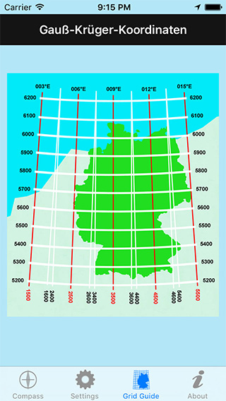 German Grid Ref Compass iPhone App image 2