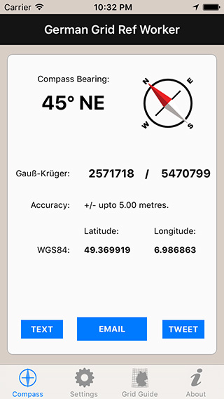 German Grid Ref Worker iPhone App image 1