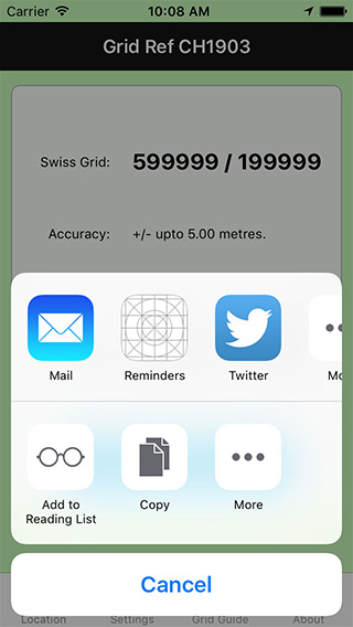 Grid Ref CH1903 iPhone App image 2