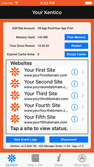 Kentico Go iPhone App image 1