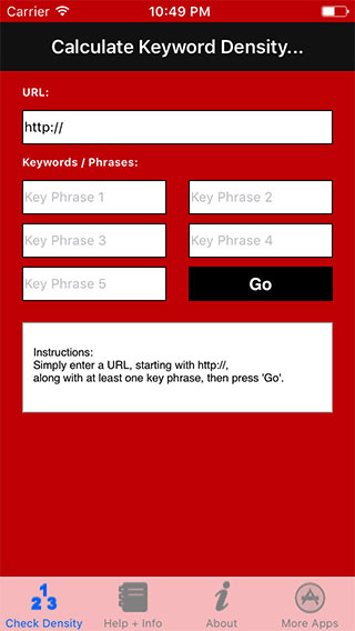 Keyword Density iPhone App image 1