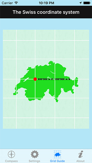 Swiss Grid Ref Compass iPhone App image 2