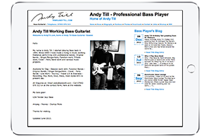 Andy Till website screenshot