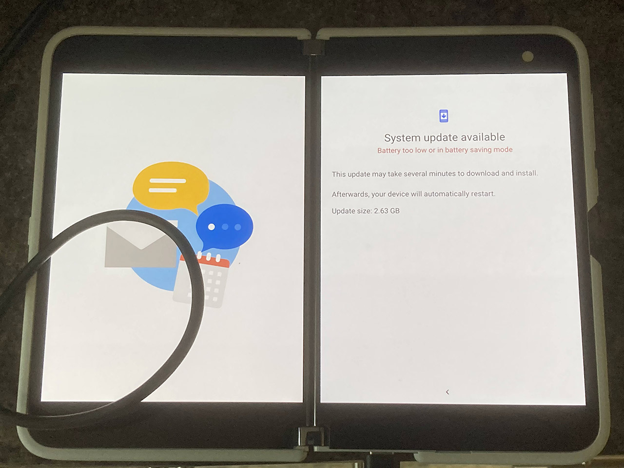 Microsoft Surface Duo - Battery Warning