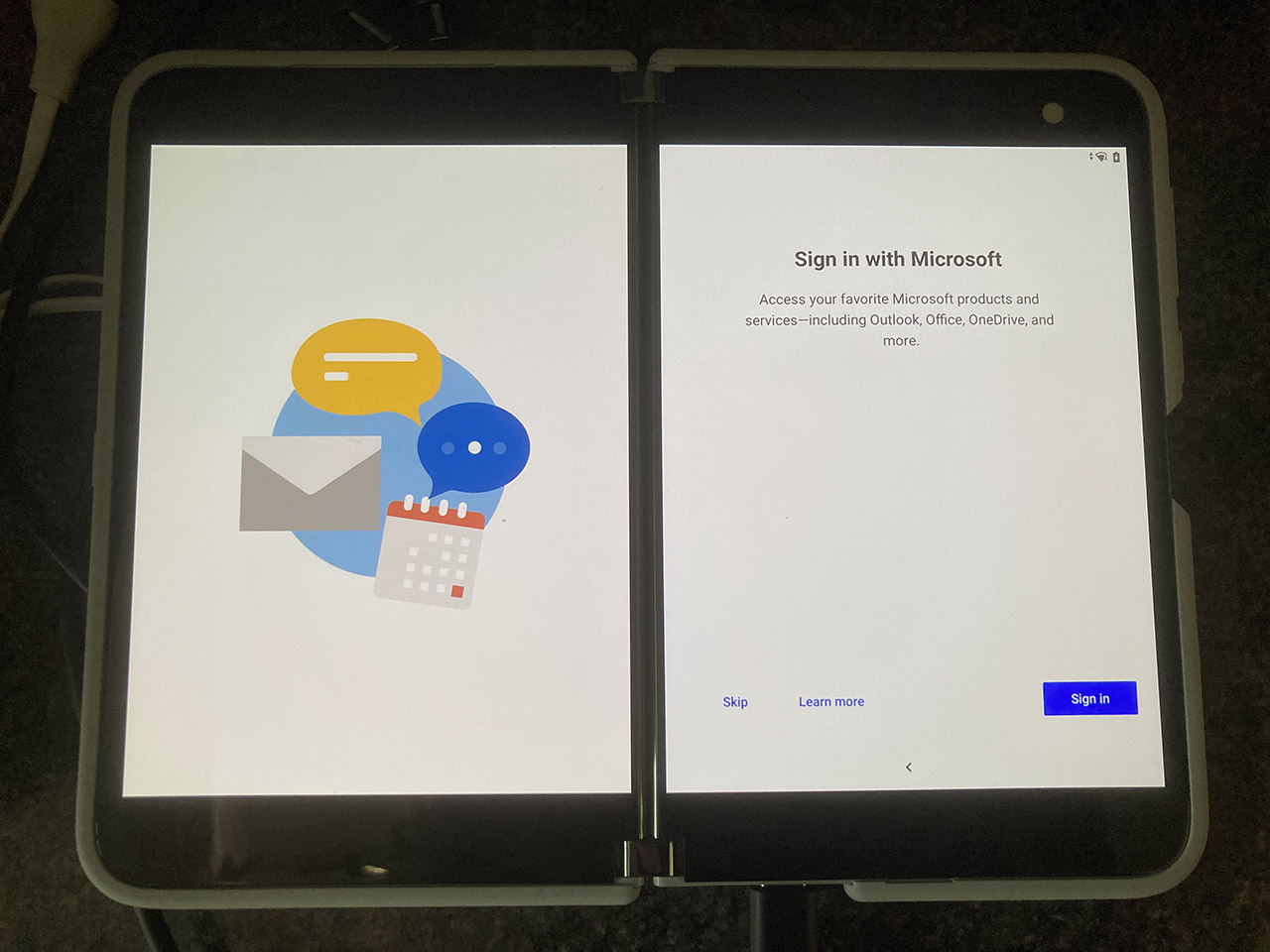 Microsoft Surface Duo - Sign in with Microsoft
