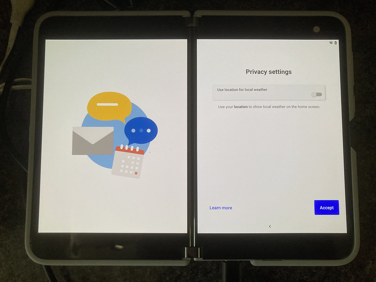 Microsoft Surface Duo - Privacy Settings