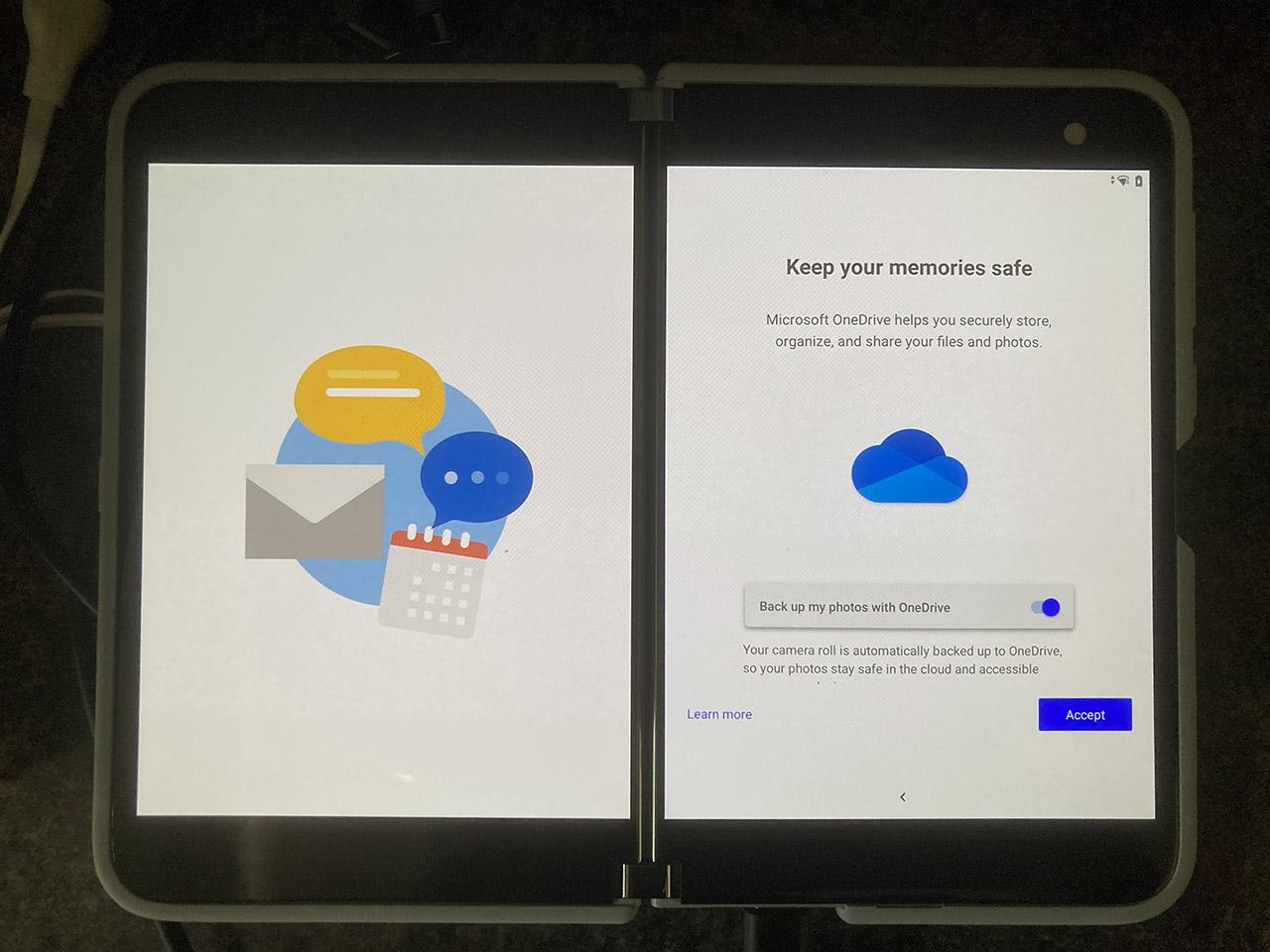 Microsoft Surface Duo - OneDrive Photo Backup