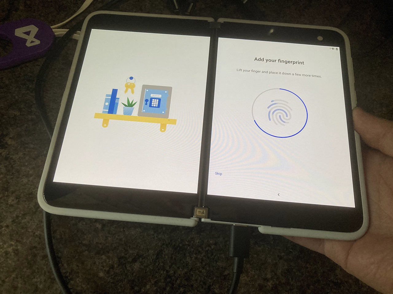 Microsoft Surface Duo - Add your fingerprint