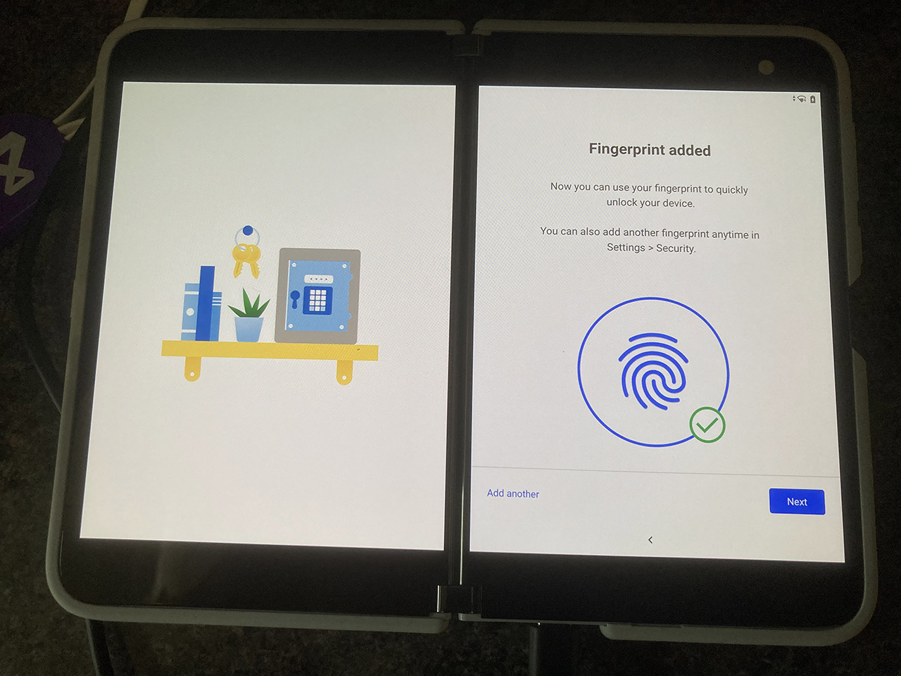 Microsoft Surface Duo - Fingerprint added