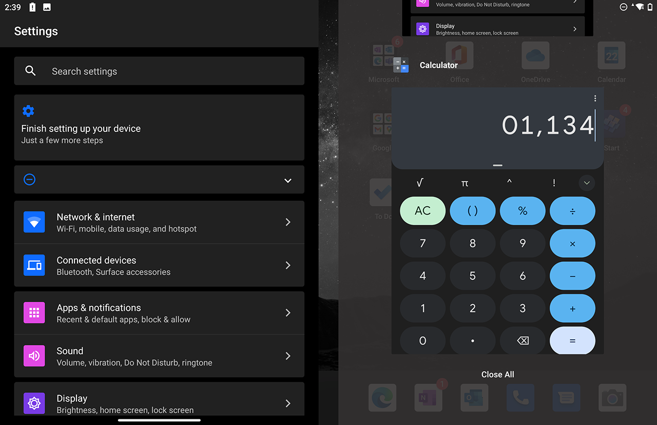 Microsoft Surface Duo - switch between apps