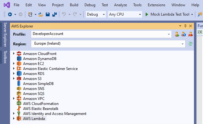 AWS Toolkit for Visual Studio