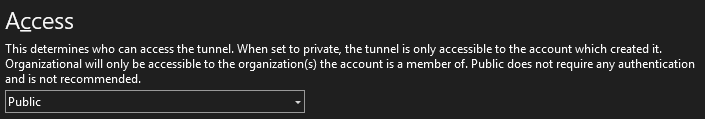 Specify the Access type