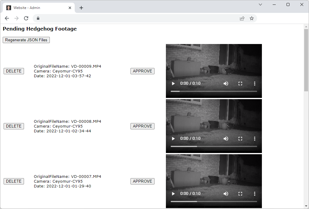 Pending Footage Approval System
