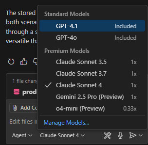 GitHub Copilot - change model