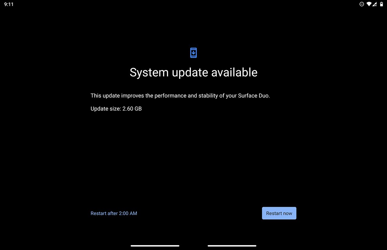 Microsoft Surface Duo - system-update-information