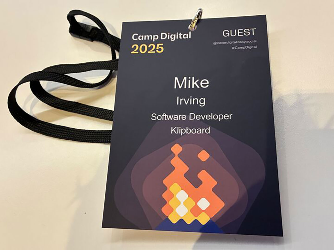 Mike Irving - Camp Digital 2025 lanyard