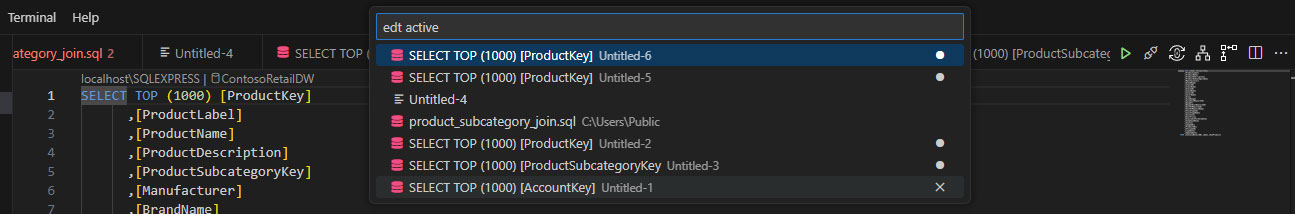 Visual Studio Code Tabs